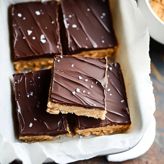 A tray of chocolate dessert bars.