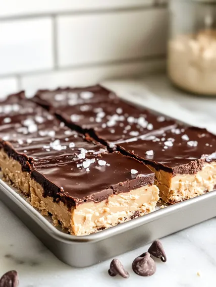 A pan of chocolate dessert bars.