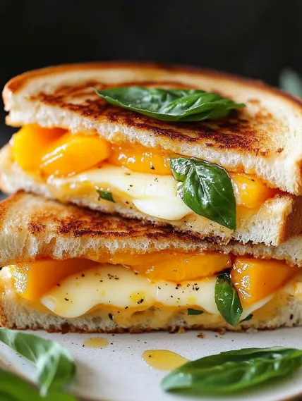 A sandwich with cheese and spinach on top.