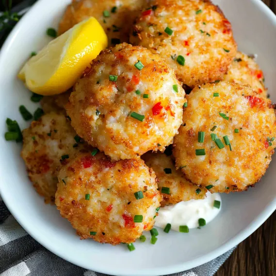 A bowl of food with a lemon wedge on top.