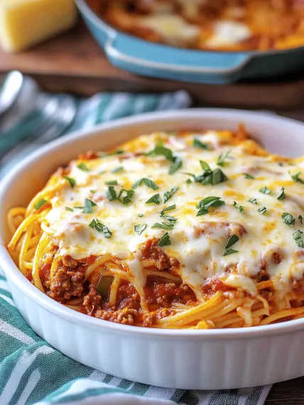A bowl of spaghetti with meat and cheese.