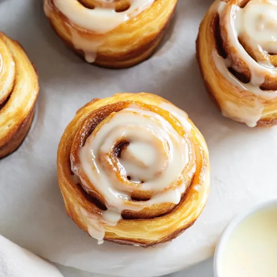 A plate of pastries with icing.