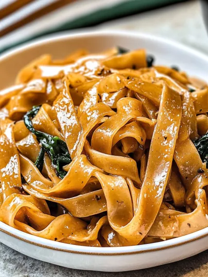 A bowl of noodles with vegetables.