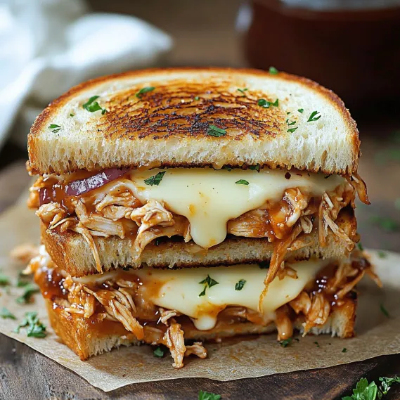 A sandwich with meat and cheese.