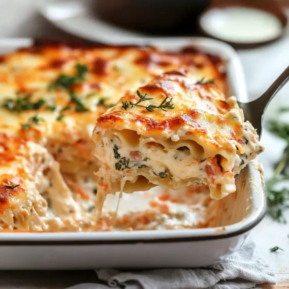 A slice of lasagna with a fork on the side.
