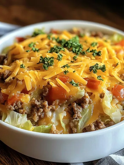 A bowl of food with cheese and vegetables.