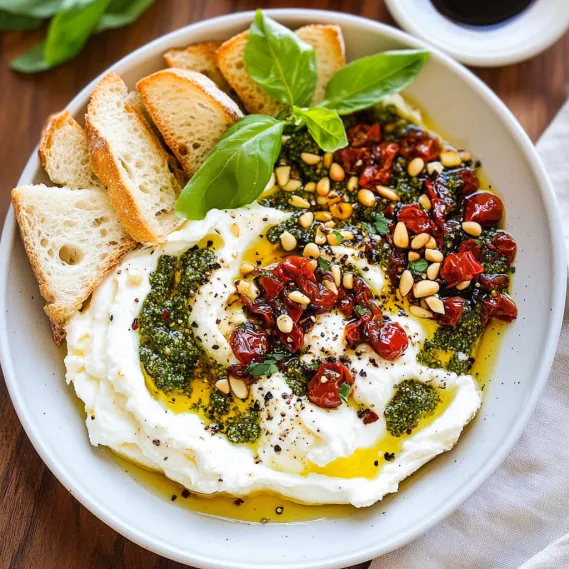 A bowl of food with bread, spinach, and pine nuts.