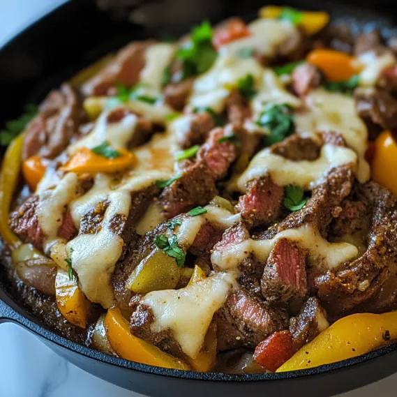 A pan of food with meat and vegetables.