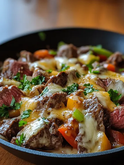 A bowl of meat and vegetables.