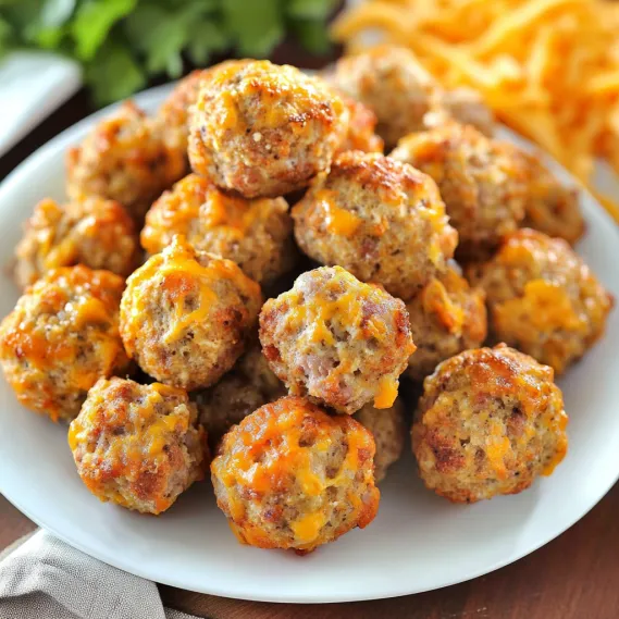 A plate of cheese balls.