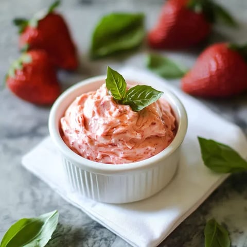 A bowl of strawberry jam with a leaf on top.