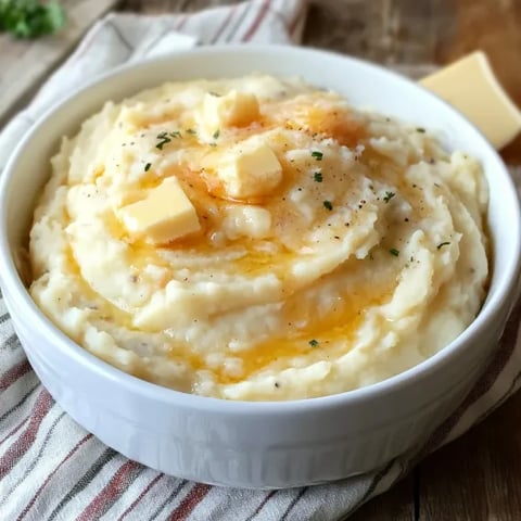 A white bowl filled with mashed potatoes.
